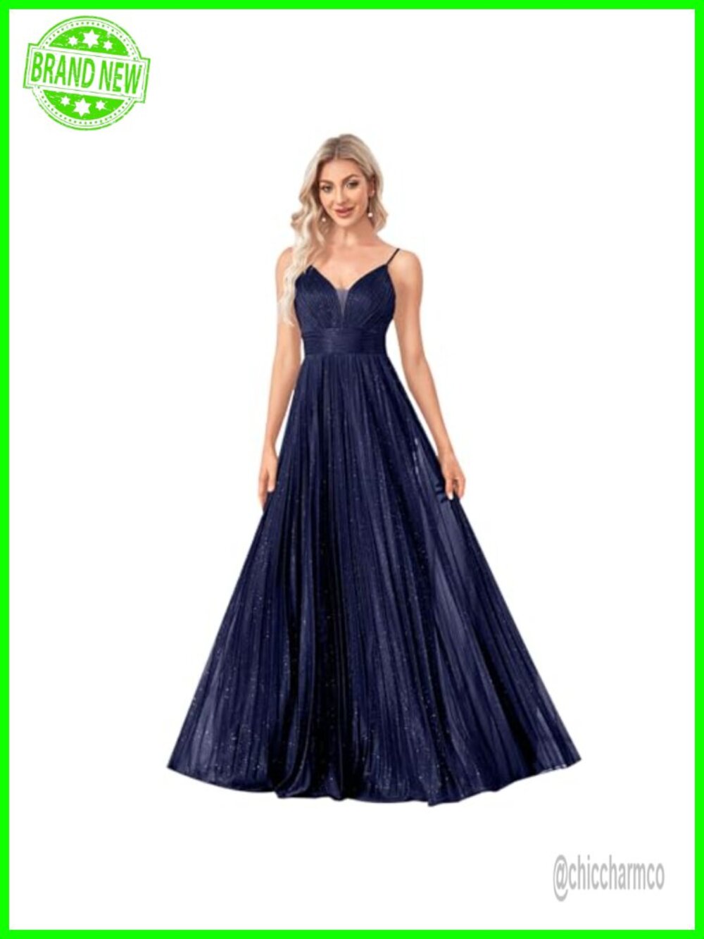 Sexy Backless Sequin Maxi Formal Dress for Women Sleeveless Evening Gown